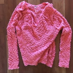 Free People Pink Knit Sweater Medium